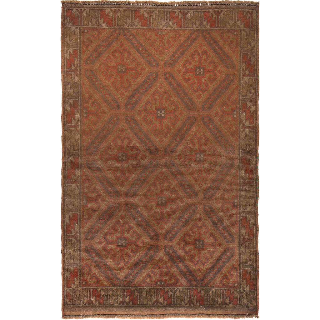 Handwoven Overdyed Turkish Style Carpet 4.6x2.9ft