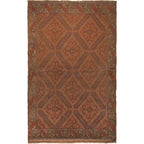 Handwoven Overdyed Turkish Style Carpet 4.6x2.9ft