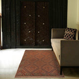 Handwoven Overdyed Turkish Style Carpet 4.6x2.9ft
