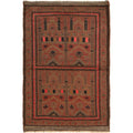 Distressed Overdyed Vintage Area Rug 4.2x2.9ft