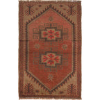 Colorful Overdyed Patchwork Style Rug 3.9x2.5ft