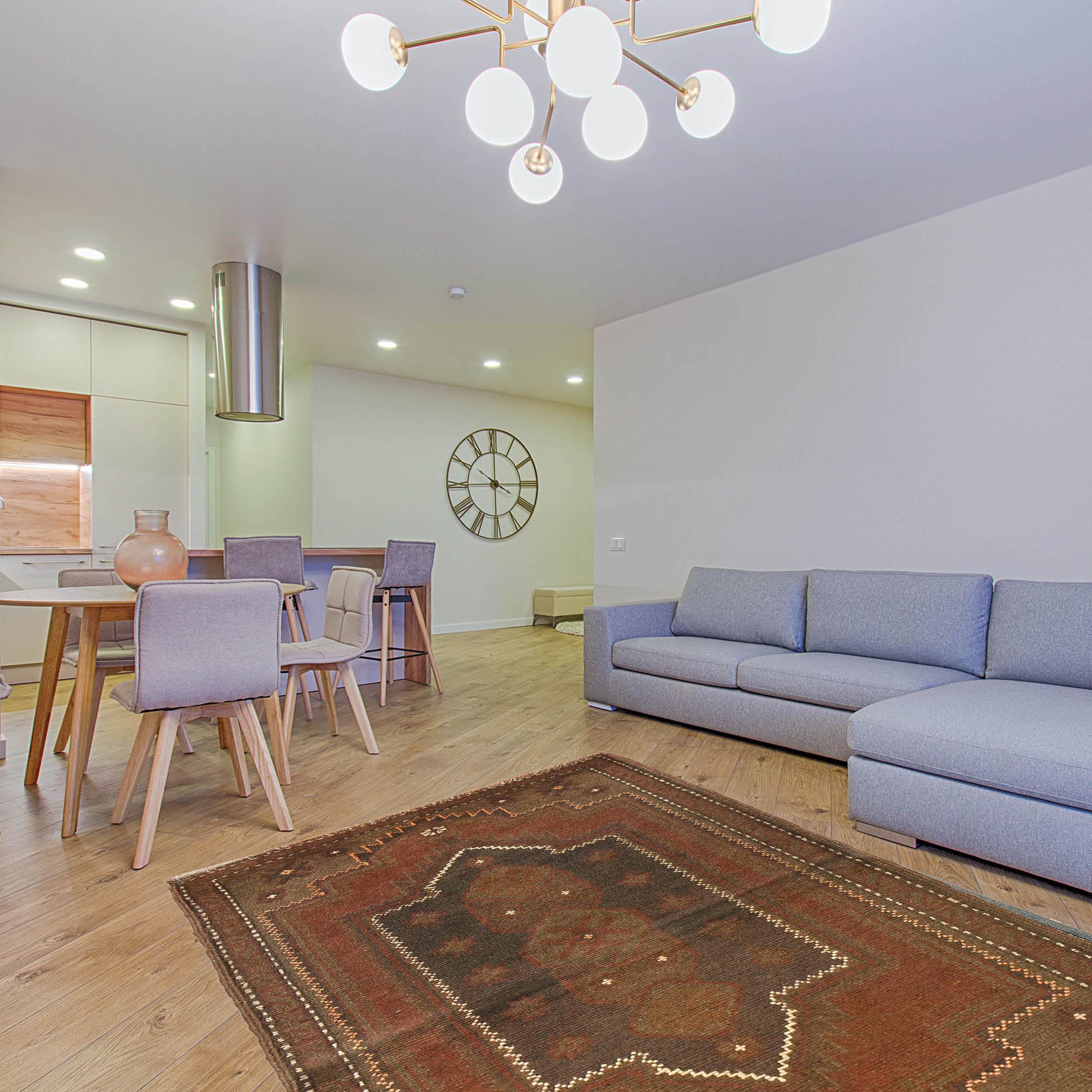 Handmade Overdyed Tribal Vintage Rug 4.6x2.6ft