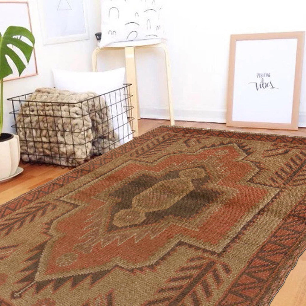 Luxury Overdyed Persian Style Carpet 4.6x2.6ft