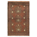 Classic Distressed Overdyed Wool Rug 4.3x2.9ft