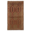 Handcrafted Overdyed Vintage Carpet 4.6x2.8ft