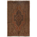 Vintage Afghan rug, handmade overdyed rug, 