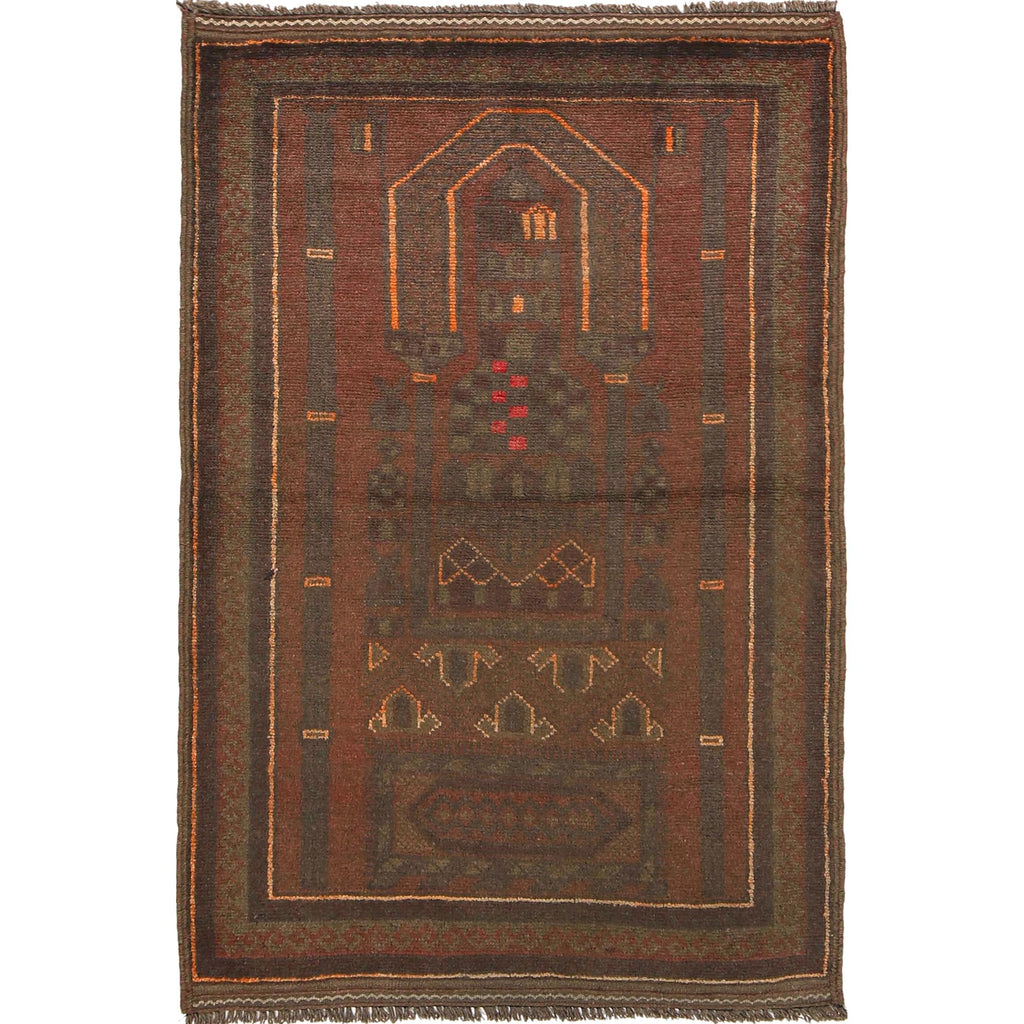 Artistic Overdyed Wool Area Rug 4.6x2.9 ft