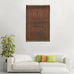 Artistic Overdyed Wool Area Rug 4.6x2.9 ft