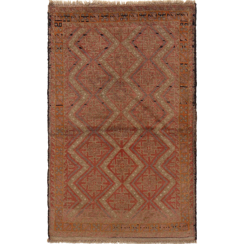 Traditional Overdyed Vintage Carpet 4.6x2.9 ft