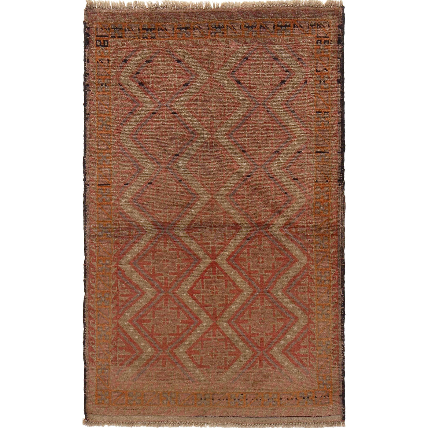 Traditional Overdyed Vintage Carpet 4.6x2.9 ft