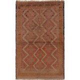 Traditional Overdyed Vintage Carpet 4.6x2.9 ft