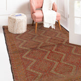 Traditional Overdyed Vintage Carpet 4.6x2.9 ft
