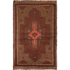 Elegant Overdyed Handmade Rug 4.6x3 ft