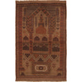 Premium Quality Overdyed Wool Carpet 4.4x2.8 ft