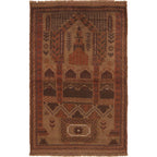 Premium Quality Overdyed Wool Carpet 4.4x2.8 ft