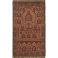 Handwoven Vintage Overdyed Area Rug 4.7x2.7 ft