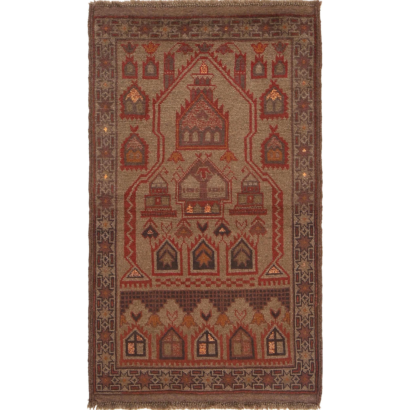 Handwoven Vintage Overdyed Area Rug 4.7x2.7 ft