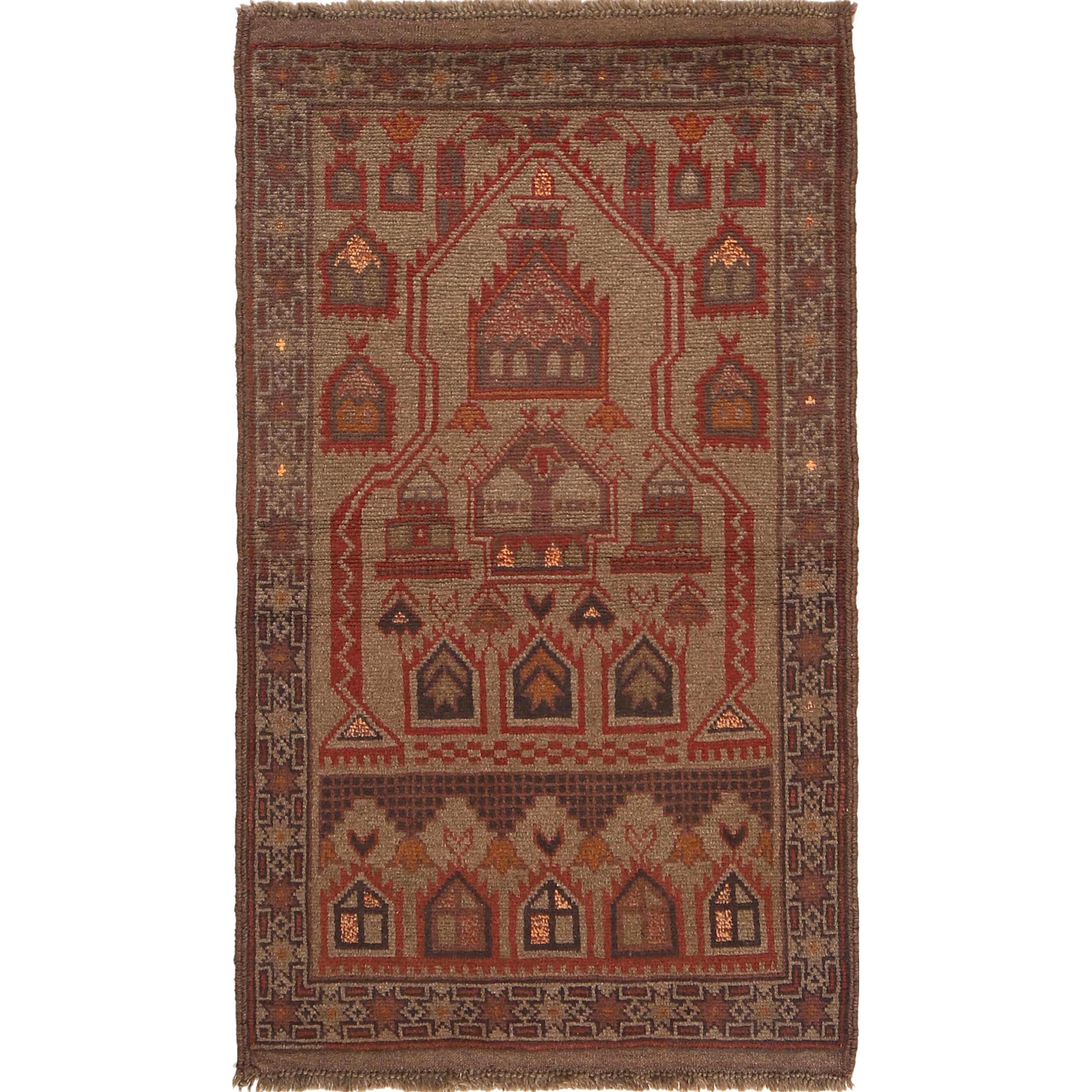 Handwoven Vintage Overdyed Area Rug 4.7x2.7 ft