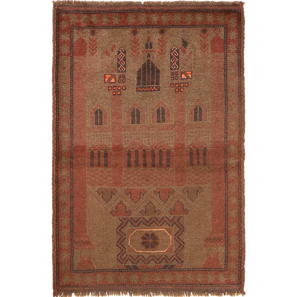 Distressed Antique Overdyed Wool Rug 4.4x3 ft