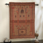 Distressed Antique Overdyed Wool Rug 4.4x3 ft