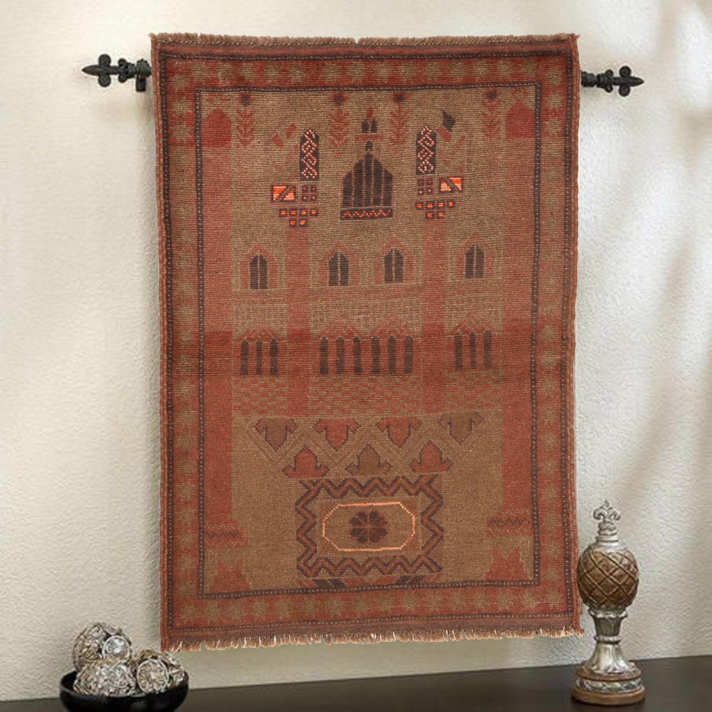 Handmade Colorful Overdyed Carpet 4.4x3 ft