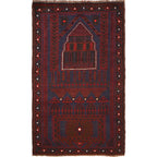Prayer Rug Nomadic Style 4.5x2.7 ft