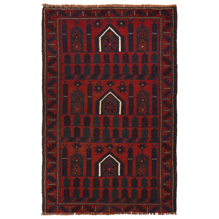 Prayer Mat Afghan Heritage 4.6x2.9 ft