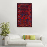 Prayer Rug Afghan Style 4.9x2.8 ft