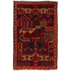 Handcrafted Afghan Prayer Mat Work 4.6x3 ft