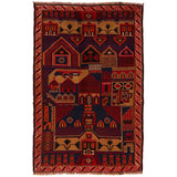 Handcrafted Afghan Prayer Mat Work 4.6x3 ft