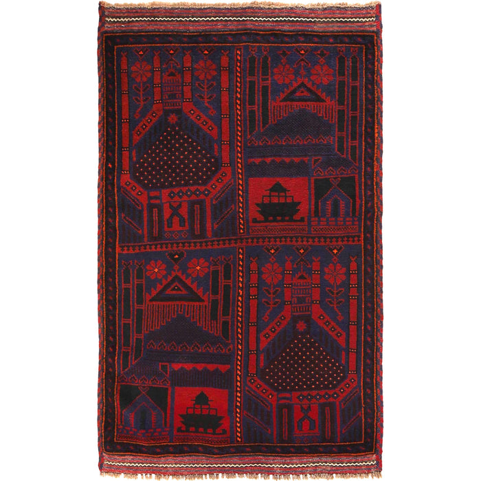 Afghan Prayer Mat Artistry 5x3.1 ft