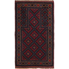 Traditional Prayer Mat Afghan 4.6x2.7 ft