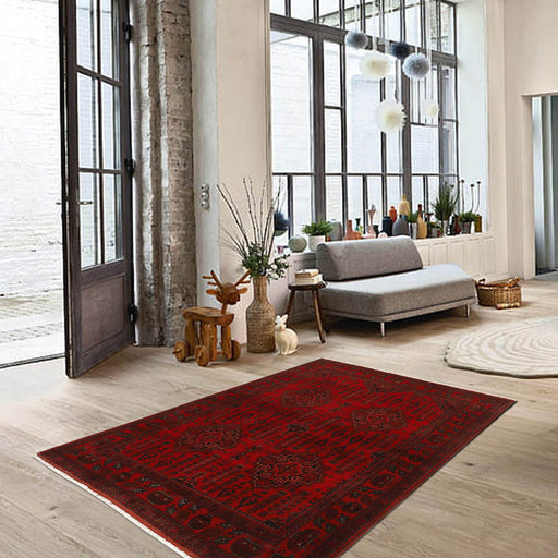 Afghan Wool Rug, Ethnic Tribal Rugs, Luxury Hand Knotted Rug, 