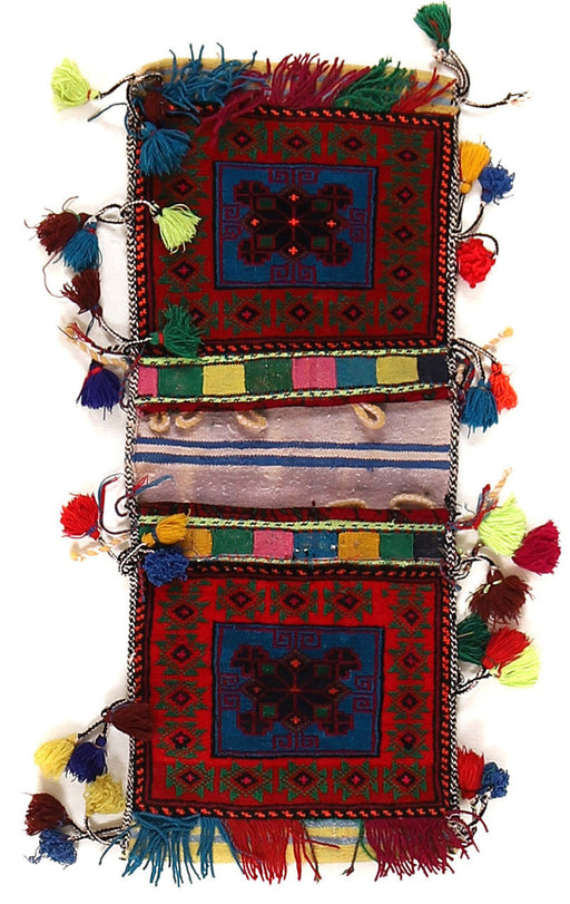 Hand Knotted Saddle Bag, Pashtun, Hand-Knotted, Home Décor,