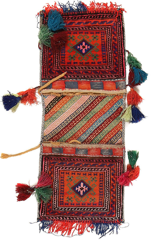 Hand Knotted Saddle Bag, Pashtun, Hand-Knotted, Home Décor,