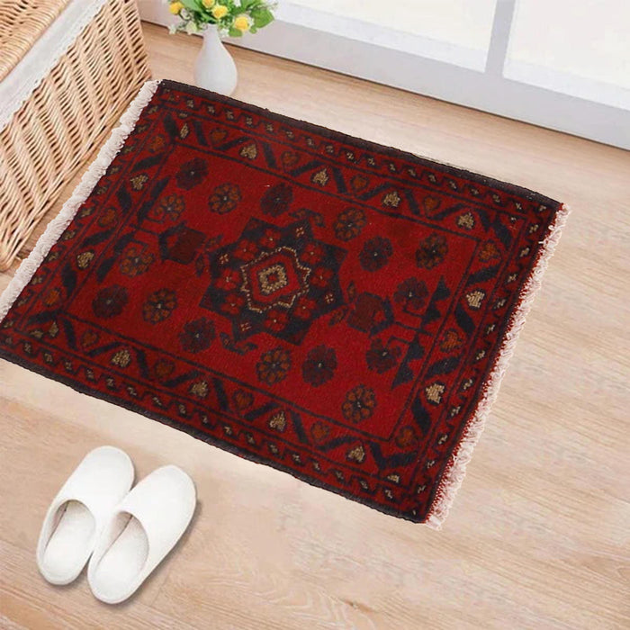 Nomadic Handwoven Wool Floor Rug 1.8x1.4 ft