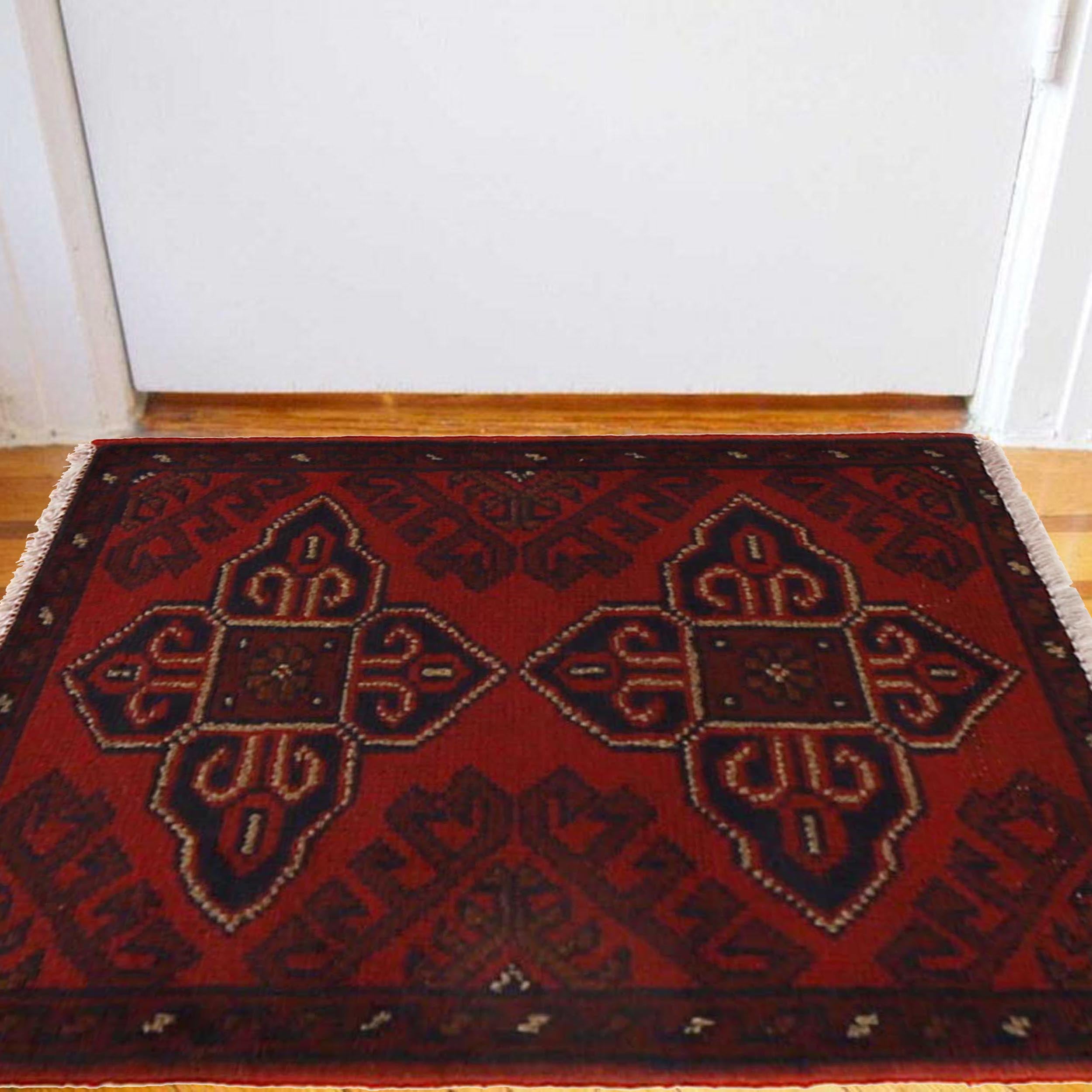Tribal Afghan Doormat 2x1.3 ft
