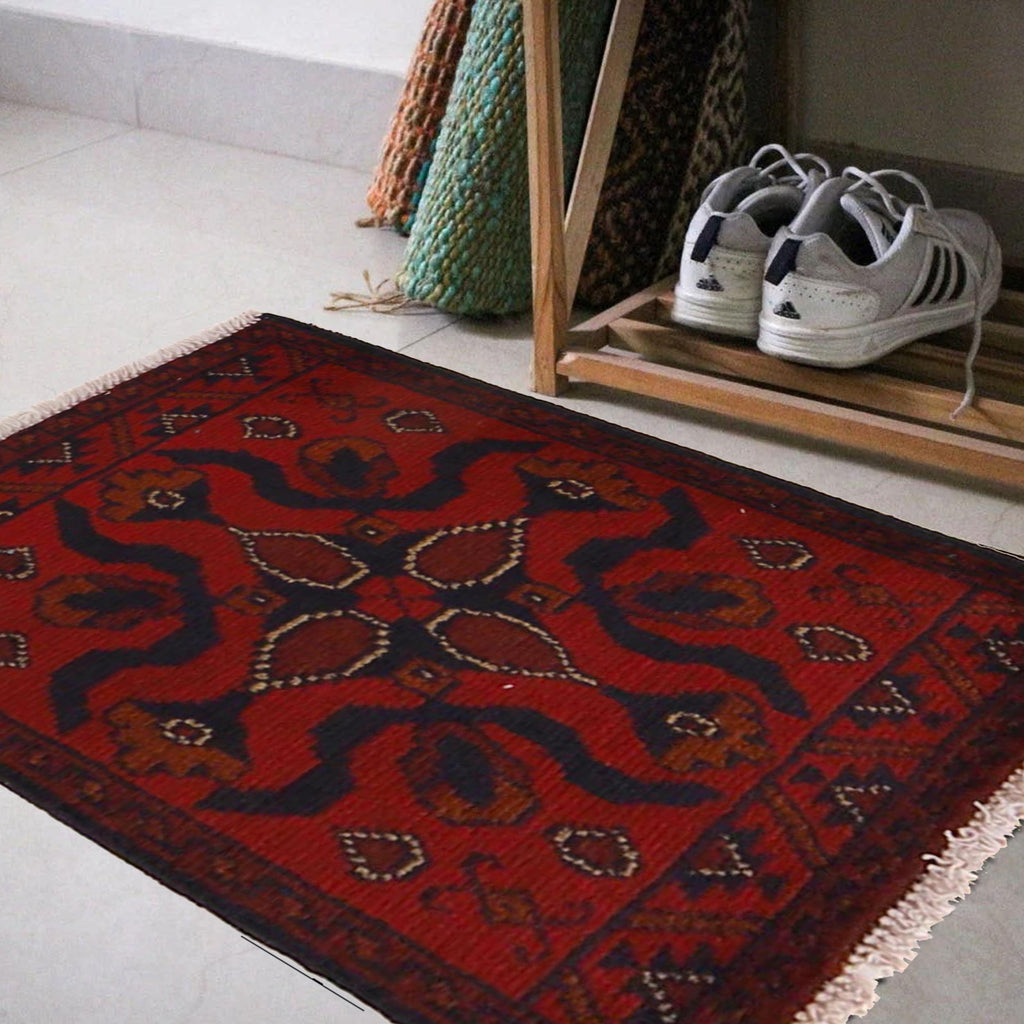 Afghan Woven Floor Mat 1.9x1.3 ft