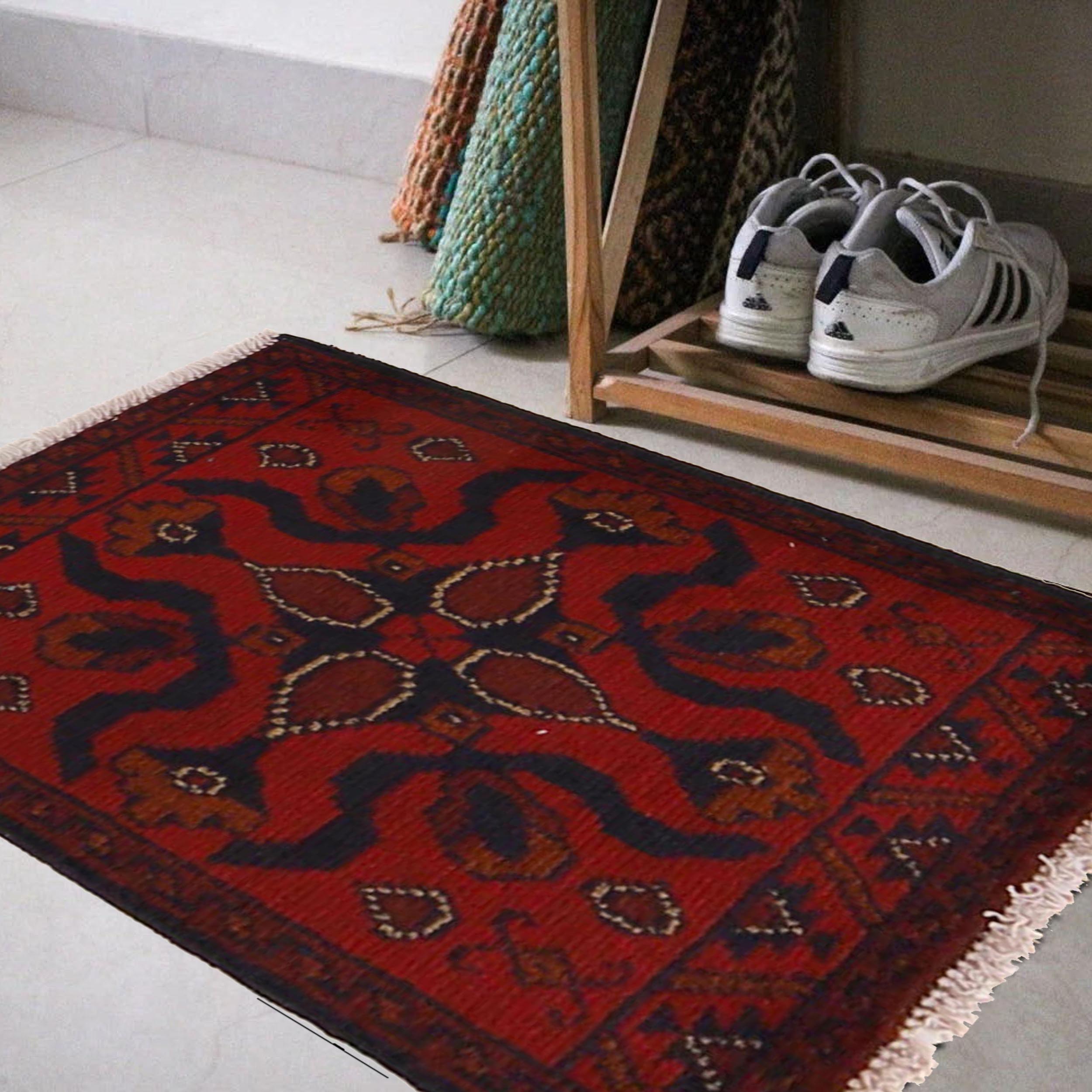 Afghan Woven Floor Mat 1.9x1.3 ft