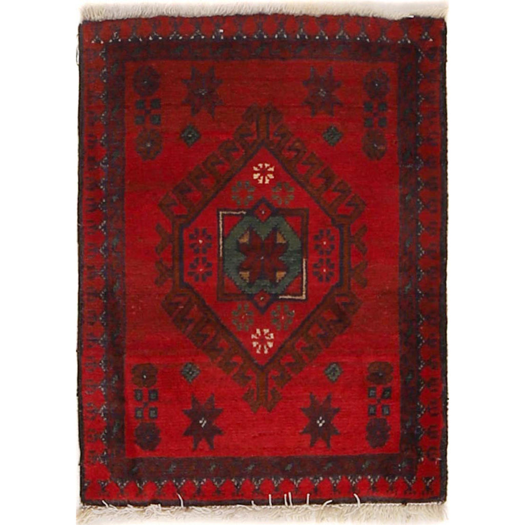 Afghan Wool Small Rug 1.8x1.3 ft