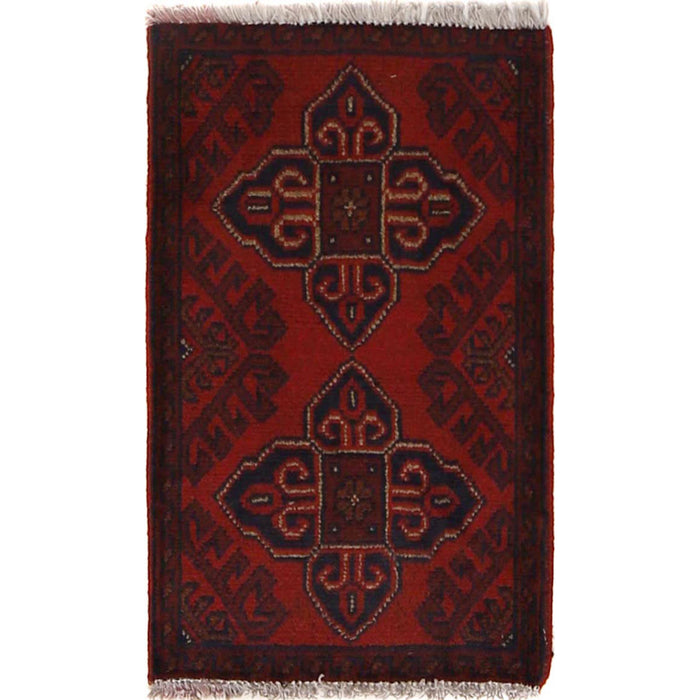 Mini Afghan Wool Rug 1.9x1.3 ft