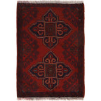 Afghan Wool Decorative Mat 1.9x1.3 ft