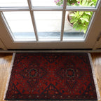 Artisan Afghan Wool Rug 2x1.3 ft
