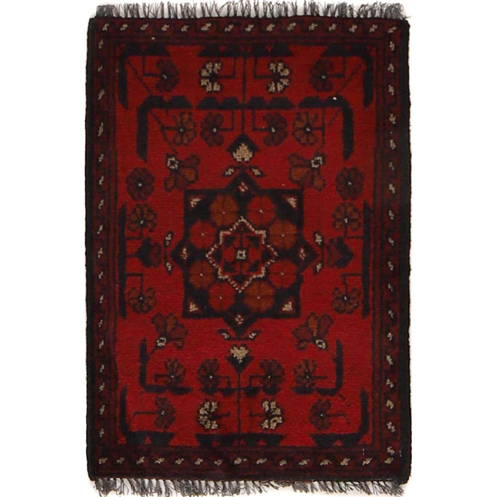 Afghan Woven Wool Mini Mat 2x1.3 ft