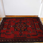 Afghan Woven Wool Mini Mat 2x1.3 ft