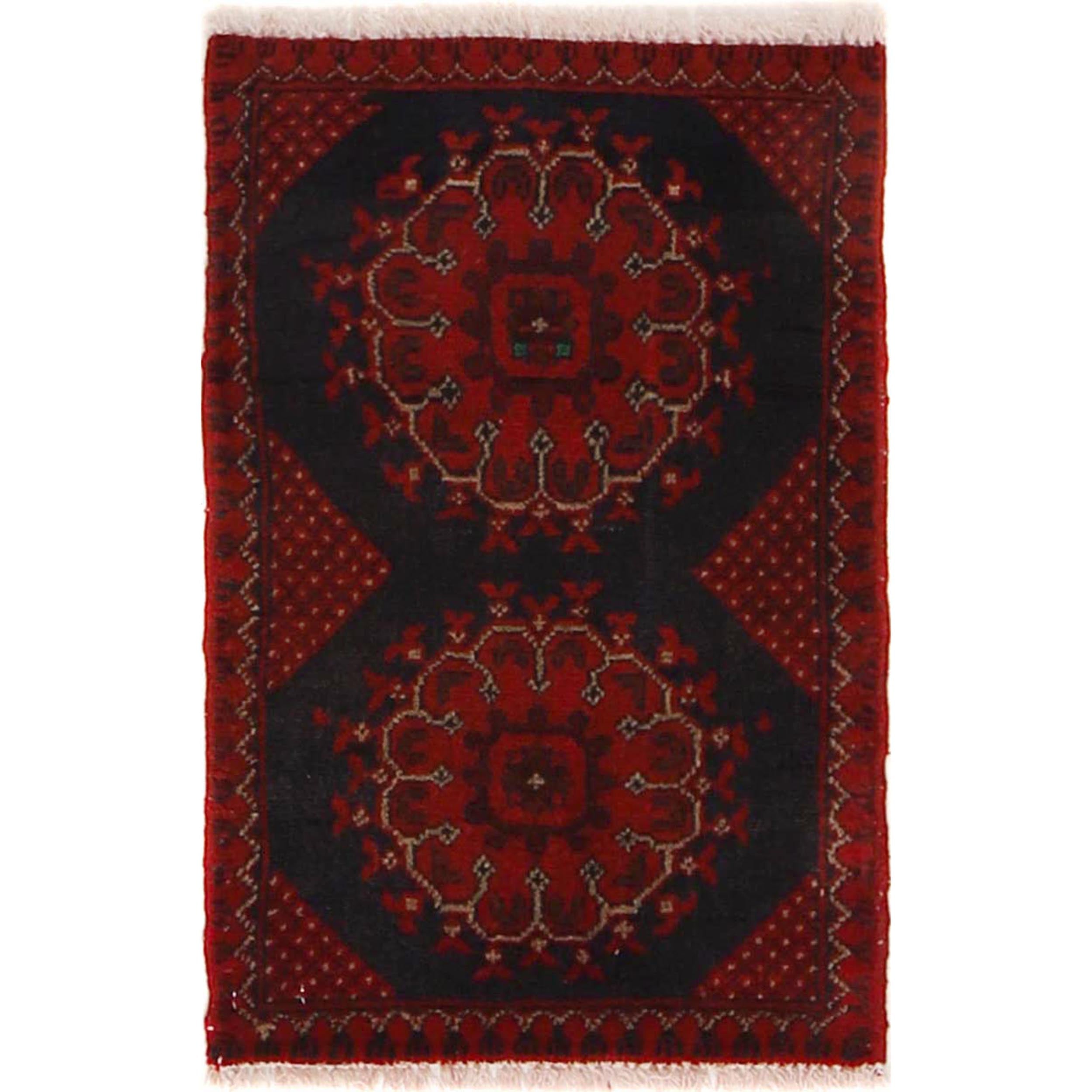 Handmade Afghan Welcome Rug 1.9x1.3 ft