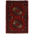 Afghan Wool Handmade Entry Rug 2x1.4 ft