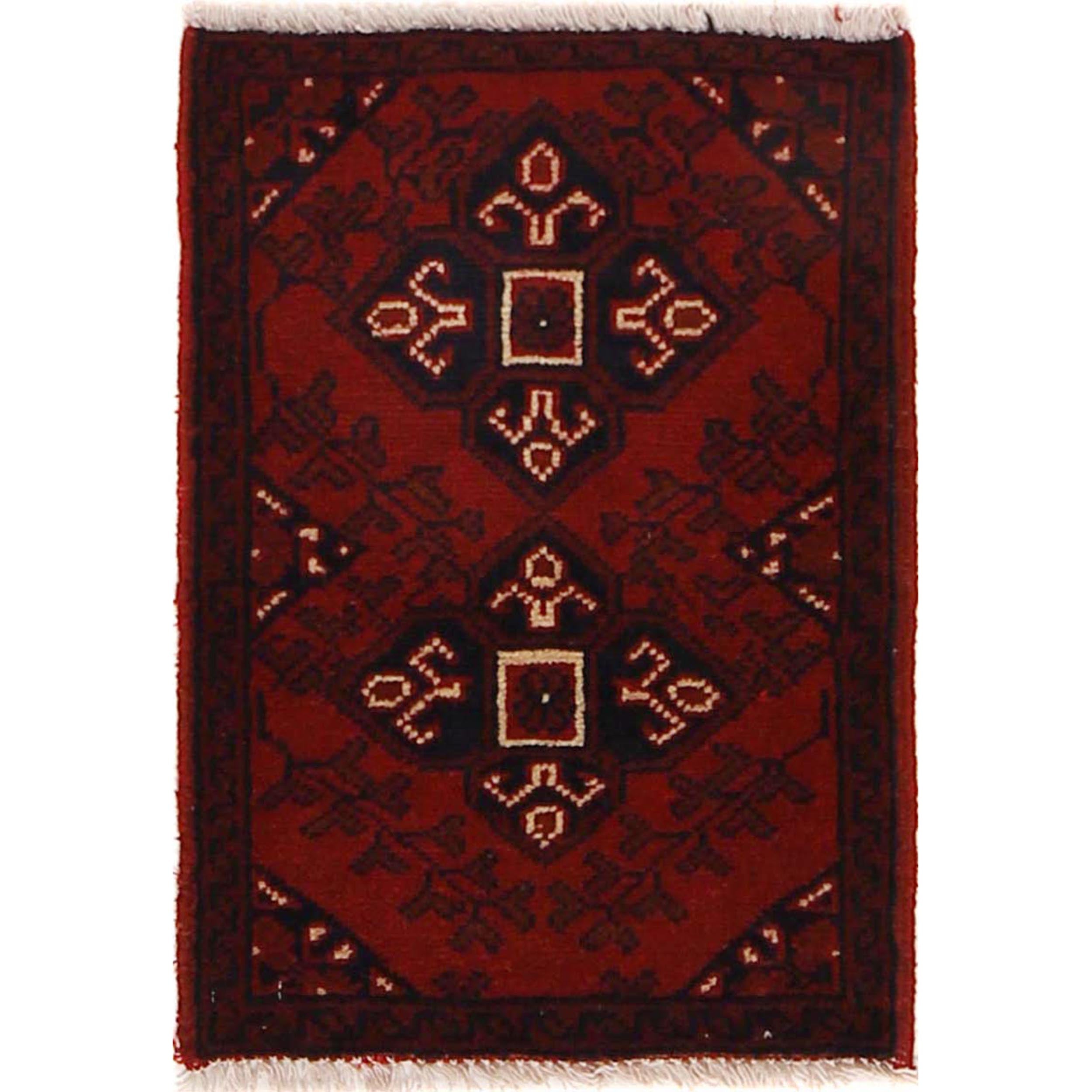 Afghan Ethnic Wool Mat 1.9x1.4 ft