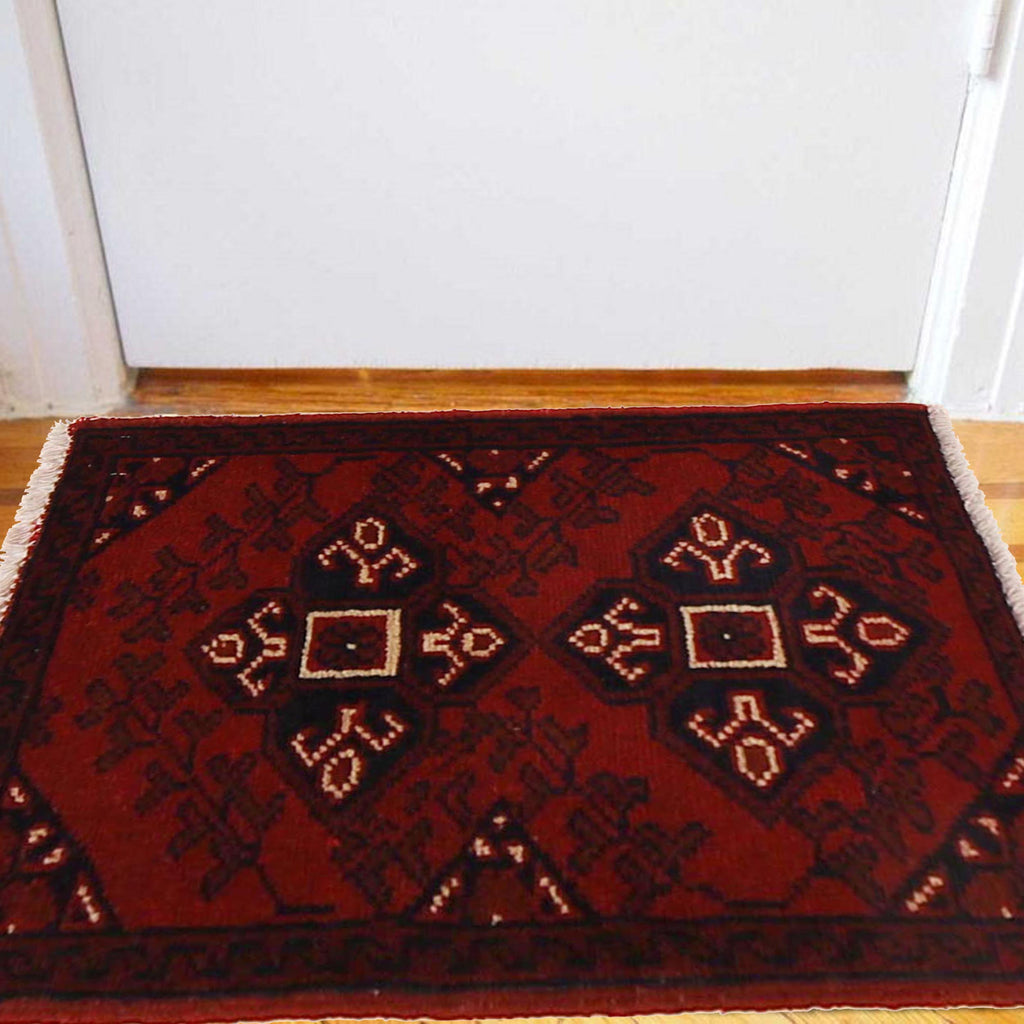 Afghan Ethnic Wool Mat 1.9x1.4 ft