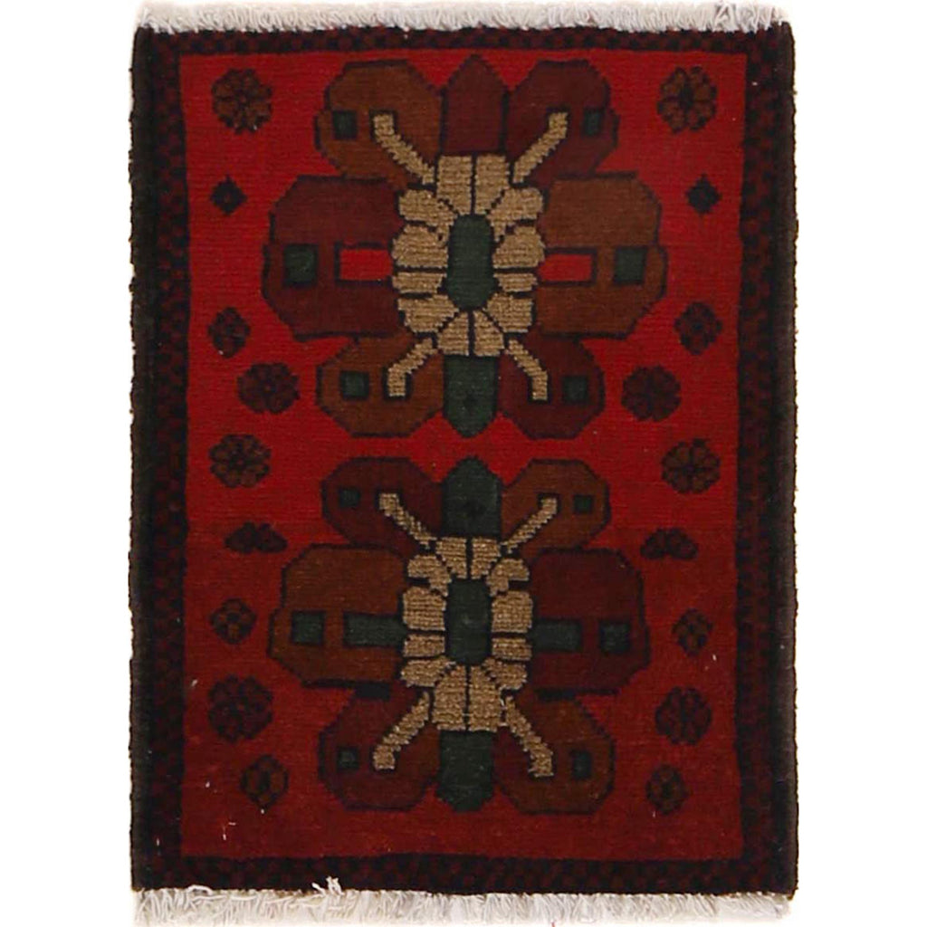 Handmade Afghan Wool Tribal Doormat 1.96x1.50 Ft